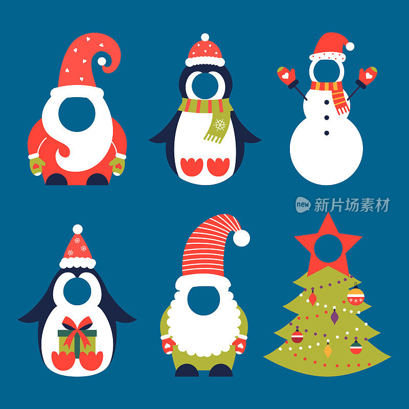 Christmas Santa penguin snowman gnome costume set